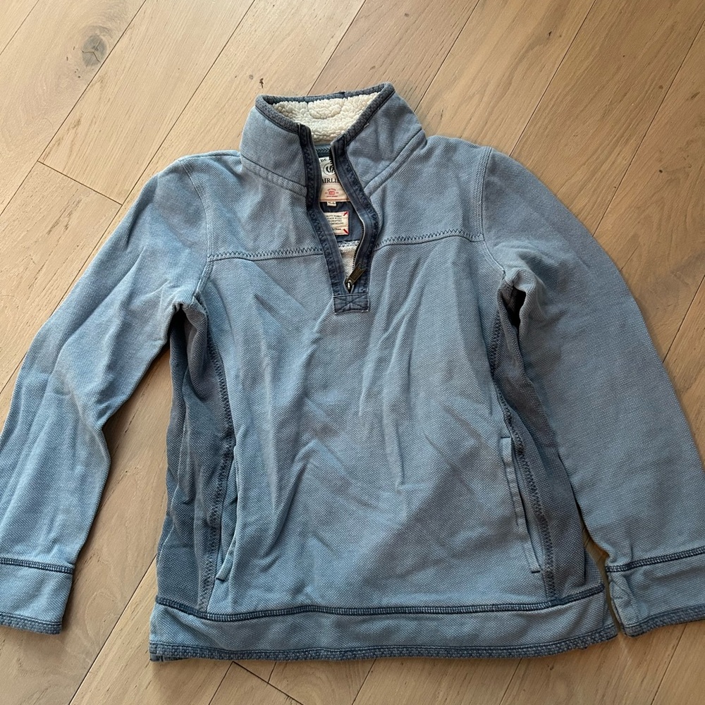 Fat Face Blue Quarter-Zip Sweatshirt